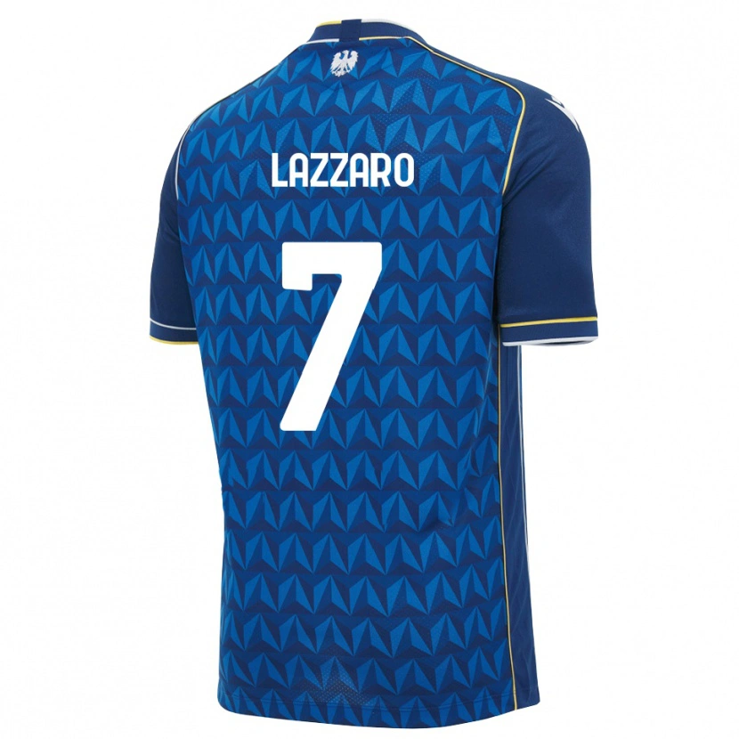 Danxen Kvinder Davide Lazzaro #7 Kongelig Blå Hvid Blå Udebane Spillertrøjer 2026/27 Trøje T-Shirt