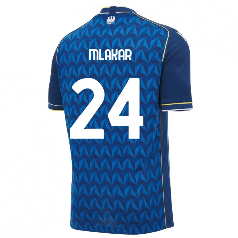 Danxen Kvinder Lorenzo Mlakar #24 Kongelig Blå Hvid Blå Udebane Spillertrøjer 2026/27 Trøje T-Shirt