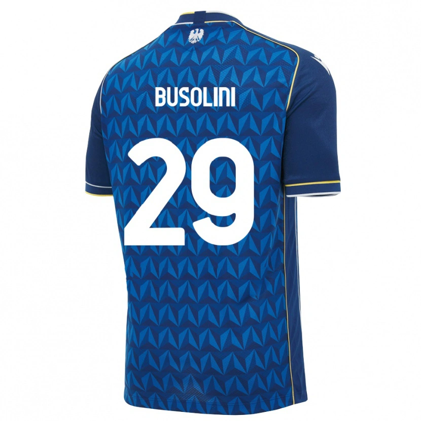 Danxen Kvinder Alessandro Busolini #29 Kongelig Blå Hvid Blå Udebane Spillertrøjer 2026/27 Trøje T-Shirt