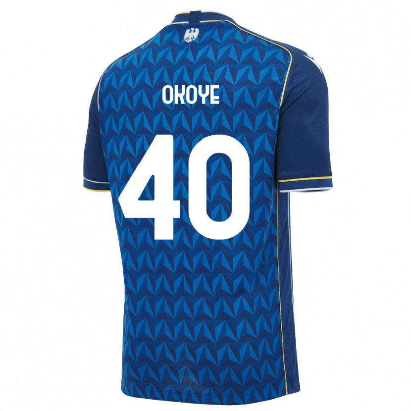 Danxen Kvinder Maduka Okoye #40 Kongelig Blå Hvid Blå Udebane Spillertrøjer 2026/27 Trøje T-Shirt