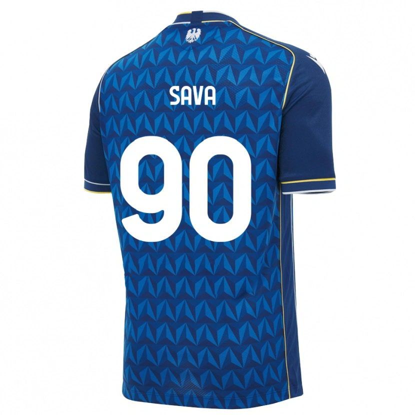 Danxen Kvinder Răzvan Sava #90 Kongelig Blå Hvid Blå Udebane Spillertrøjer 2026/27 Trøje T-Shirt
