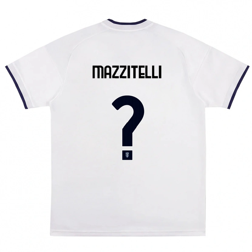 Danxen Kvinder Luca Mazzitelli #0 Hvid Rød Kongelig Blå Udebane Spillertrøjer 2026/27 Trøje T-Shirt