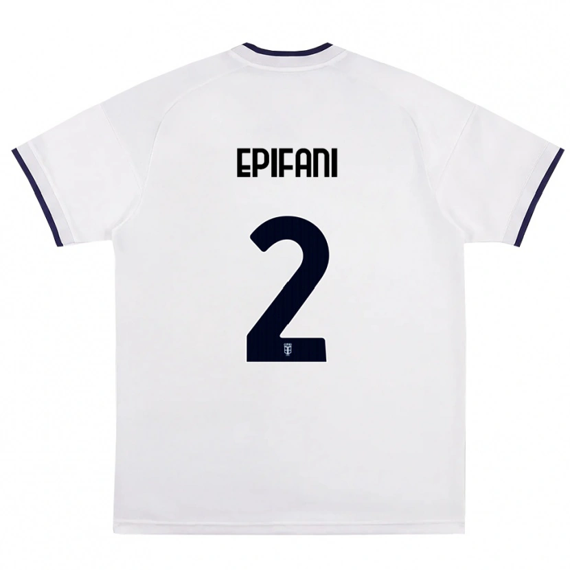 Danxen Kvinder Lorenzo Epifani #2 Hvid Rød Kongelig Blå Udebane Spillertrøjer 2026/27 Trøje T-Shirt