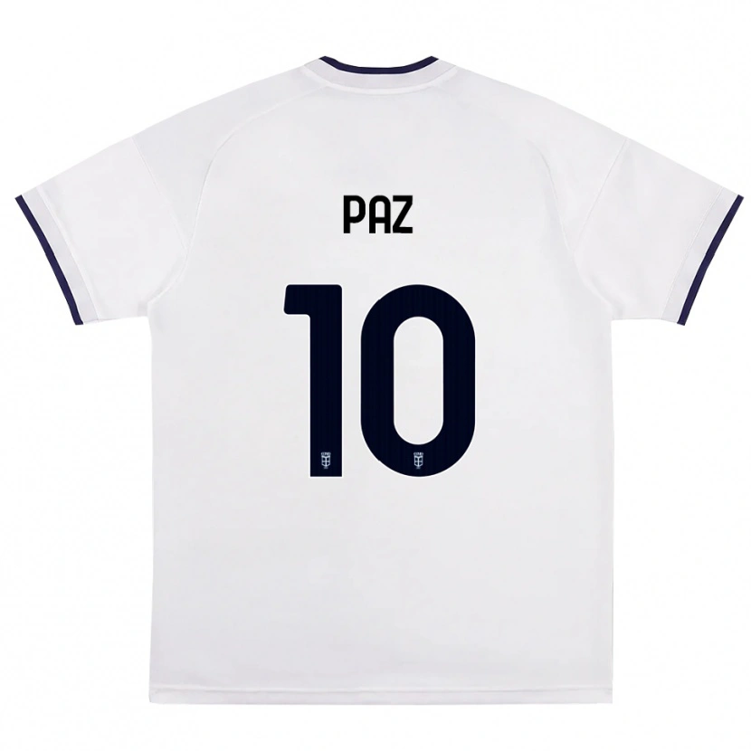 Danxen Kvinder Nico Paz #10 Hvid Rød Kongelig Blå Udebane Spillertrøjer 2026/27 Trøje T-Shirt
