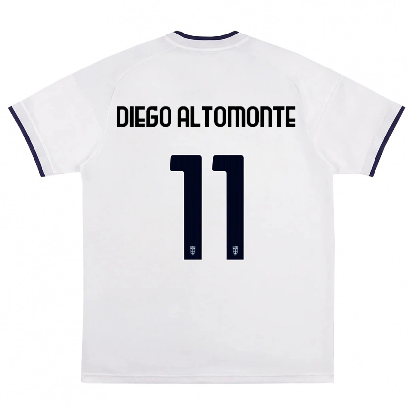 Danxen Kvinder Thomas Diego Altomonte #11 Hvid Rød Kongelig Blå Udebane Spillertrøjer 2026/27 Trøje T-Shirt