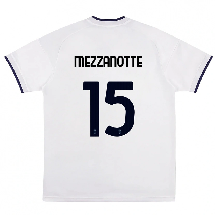 Danxen Kvinder Davide Mezzanotte #15 Hvid Rød Kongelig Blå Udebane Spillertrøjer 2026/27 Trøje T-Shirt
