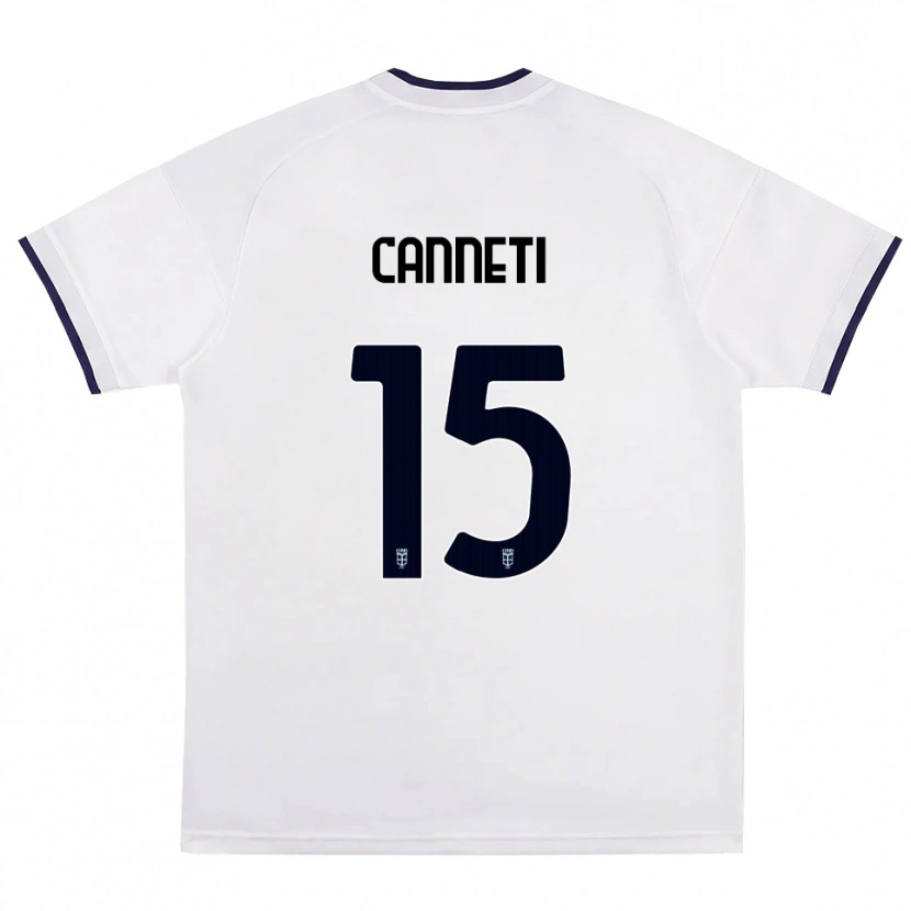 Danxen Kvinder Iacopo Canneti #15 Hvid Rød Kongelig Blå Udebane Spillertrøjer 2026/27 Trøje T-Shirt