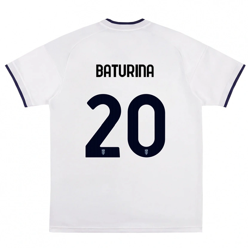 Danxen Kvinder Martin Baturina #20 Hvid Rød Kongelig Blå Udebane Spillertrøjer 2026/27 Trøje T-Shirt