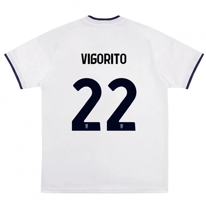 Danxen Kvinder Mauro Vigorito #22 Hvid Rød Kongelig Blå Udebane Spillertrøjer 2026/27 Trøje T-Shirt