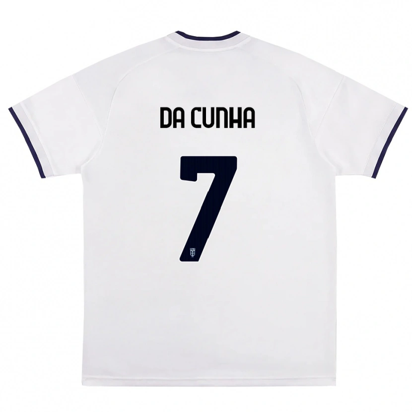 Danxen Kvinder Lucas Da Cunha #7 Hvid Rød Kongelig Blå Udebane Spillertrøjer 2026/27 Trøje T-Shirt