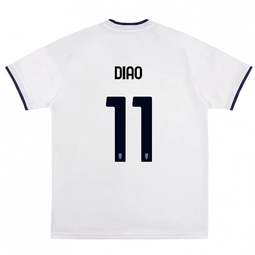 Danxen Kvinder Assane Diao #11 Hvid Rød Kongelig Blå Udebane Spillertrøjer 2026/27 Trøje T-Shirt
