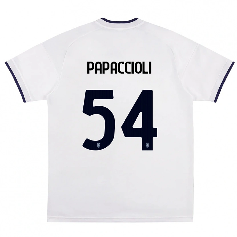 Danxen Kvinder Matteo Papaccioli #54 Hvid Rød Kongelig Blå Udebane Spillertrøjer 2026/27 Trøje T-Shirt