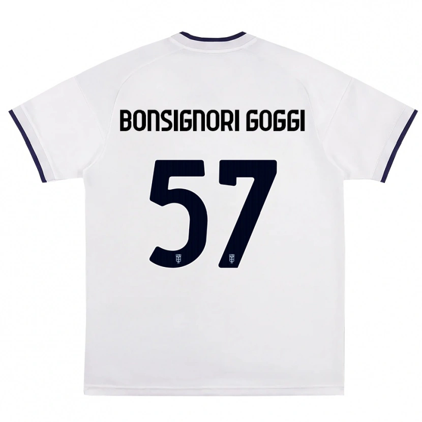 Danxen Kvinder Lorenzo Bonsignori #57 Hvid Rød Kongelig Blå Udebane Spillertrøjer 2026/27 Trøje T-Shirt