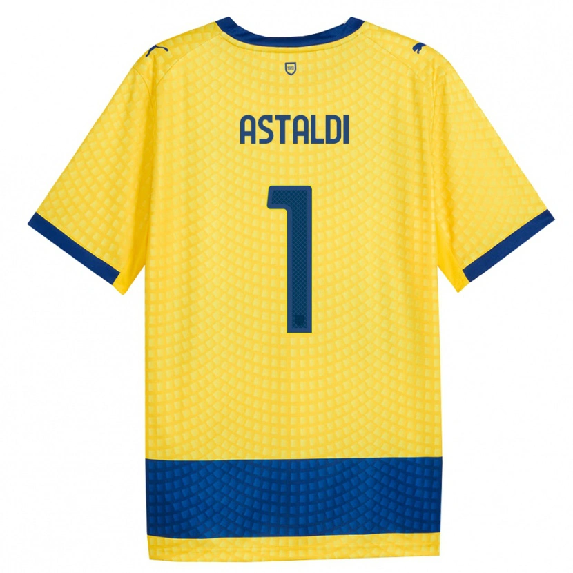 Danxen Kvinder Gianluca Astaldi #1 Gul Blå Sort Udebane Spillertrøjer 2026/27 Trøje T-Shirt