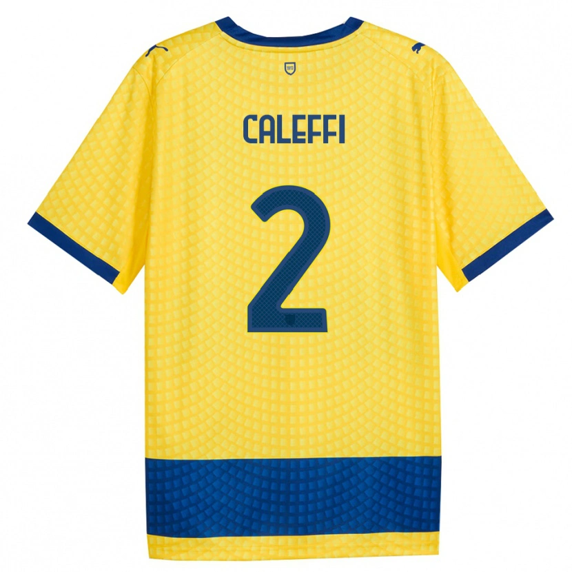 Danxen Kvinder Riccardo Caleffi #2 Gul Blå Sort Udebane Spillertrøjer 2026/27 Trøje T-Shirt