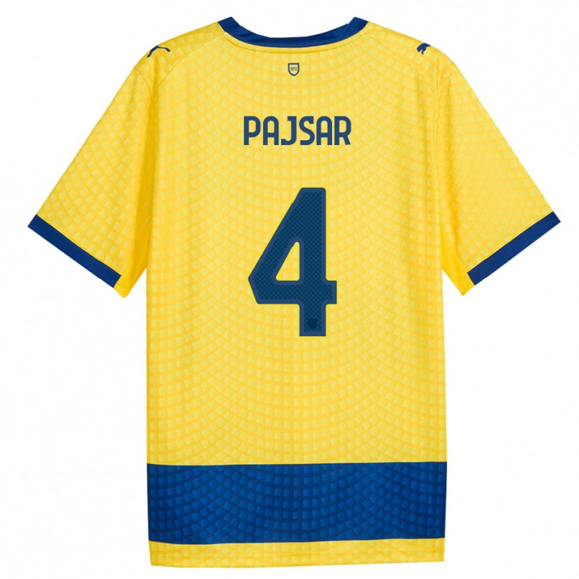 Danxen Kvinder Karlo Pajsar #4 Gul Blå Sort Udebane Spillertrøjer 2026/27 Trøje T-Shirt