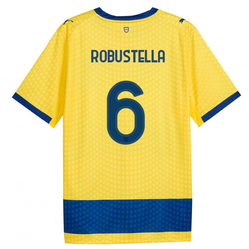 Danxen Kvinder Daniele Robustella #6 Gul Blå Sort Udebane Spillertrøjer 2026/27 Trøje T-Shirt