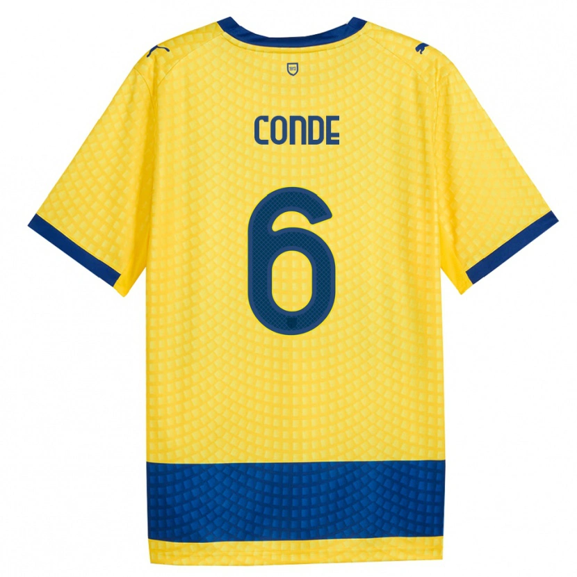 Danxen Kvinder Bernardo Conde #6 Gul Blå Sort Udebane Spillertrøjer 2026/27 Trøje T-Shirt