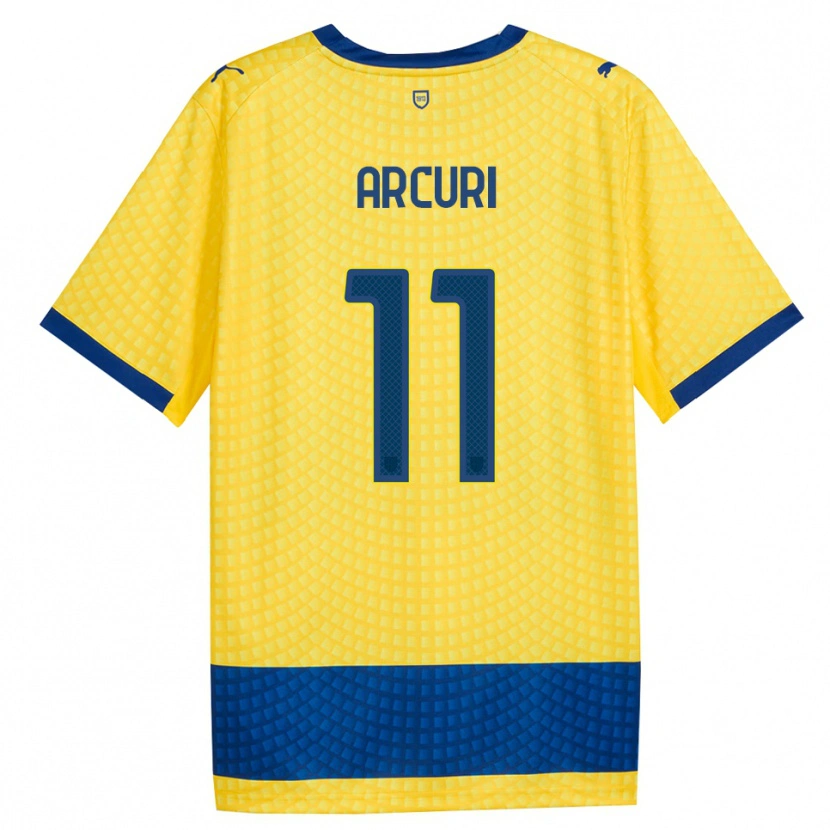 Danxen Kvinder Francesco Arcuri #11 Gul Blå Sort Udebane Spillertrøjer 2026/27 Trøje T-Shirt