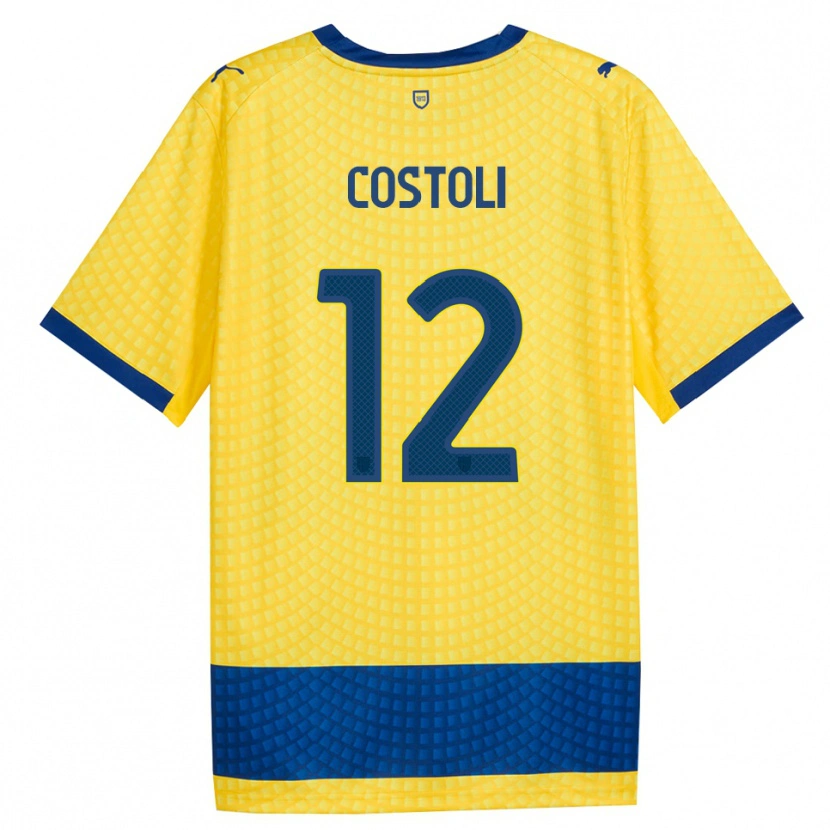 Danxen Kvinder Luca Costoli #12 Gul Blå Sort Udebane Spillertrøjer 2026/27 Trøje T-Shirt