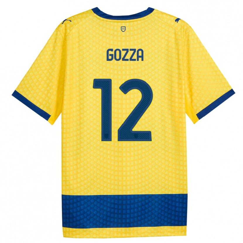 Danxen Kvinder Luca Gozza #12 Gul Blå Sort Udebane Spillertrøjer 2026/27 Trøje T-Shirt