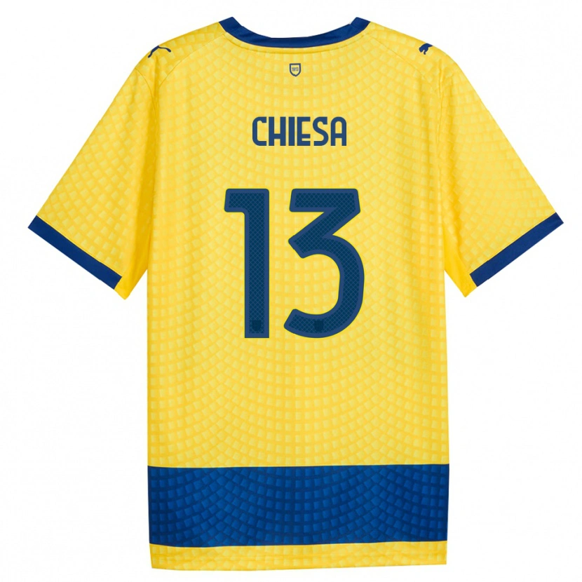 Danxen Kvinder Riccardo Chiesa #13 Gul Blå Sort Udebane Spillertrøjer 2026/27 Trøje T-Shirt
