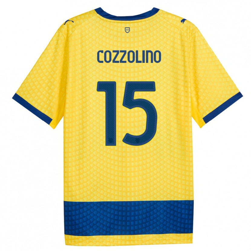 Danxen Kvinder Christian Cozzolino #15 Gul Blå Sort Udebane Spillertrøjer 2026/27 Trøje T-Shirt