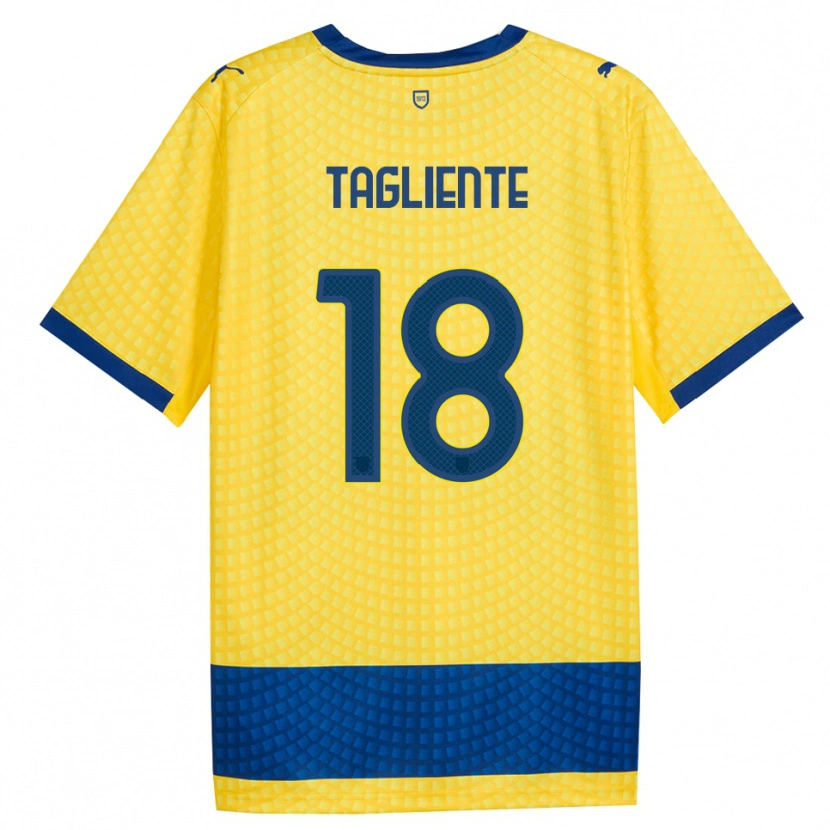 Danxen Kvinder Anthony Tagliente #18 Gul Blå Sort Udebane Spillertrøjer 2026/27 Trøje T-Shirt