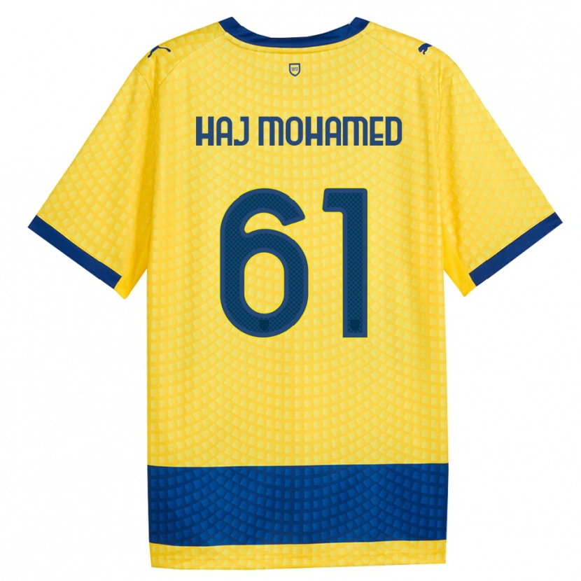 Danxen Kvinder Anas Haj Mohamed #61 Gul Blå Sort Udebane Spillertrøjer 2026/27 Trøje T-Shirt