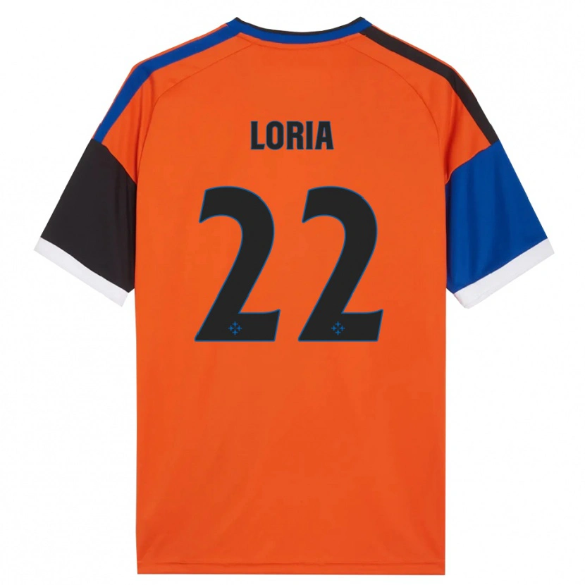 Danxen Kvinder Leonardo Loria #22 Orange Blå Sort Hvid Udebane Spillertrøjer 2026/27 Trøje T-Shirt