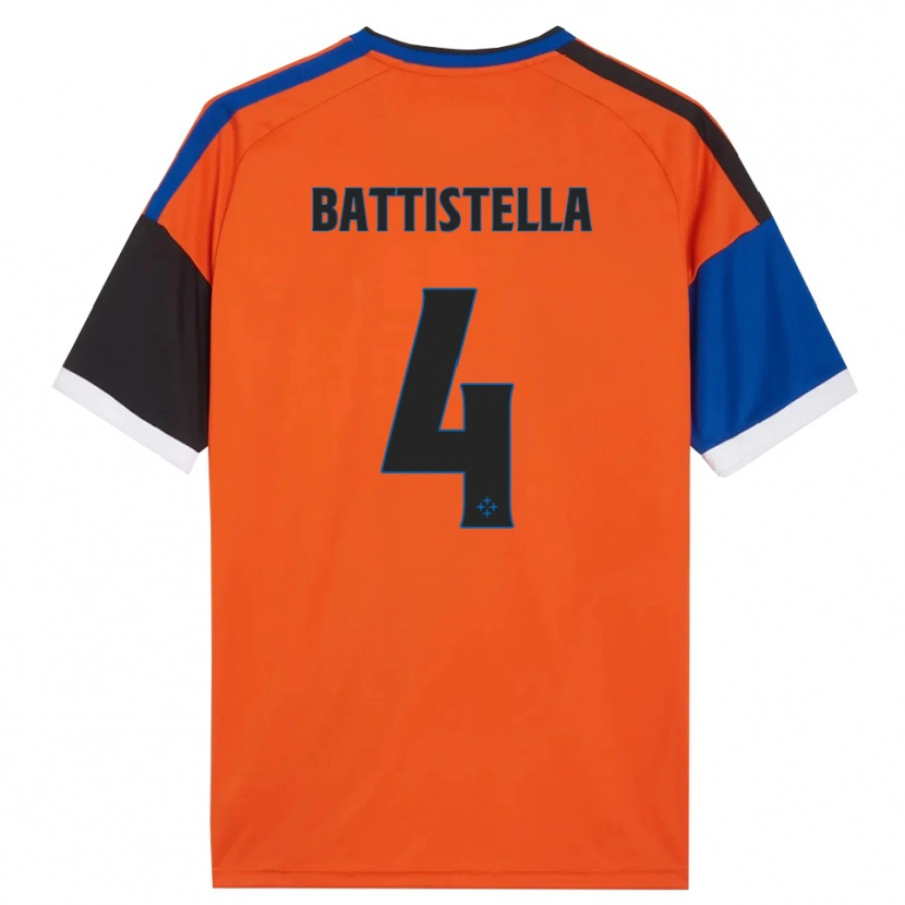 Danxen Kvinder Daniel Battistella #4 Orange Blå Sort Hvid Udebane Spillertrøjer 2026/27 Trøje T-Shirt