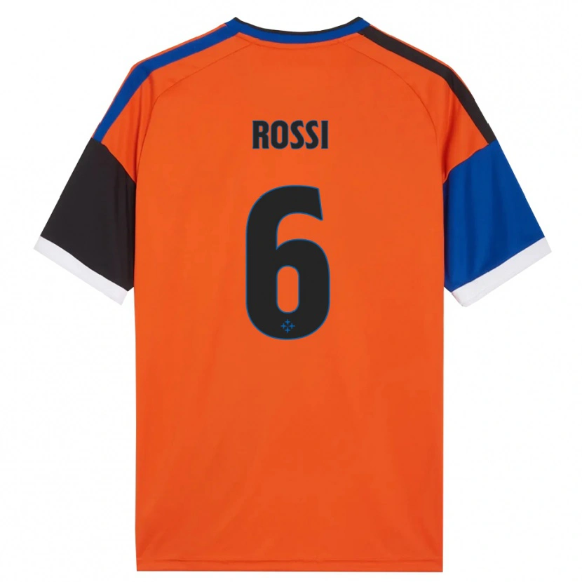 Danxen Kvinder Francesco Rossi #6 Orange Blå Sort Hvid Udebane Spillertrøjer 2026/27 Trøje T-Shirt