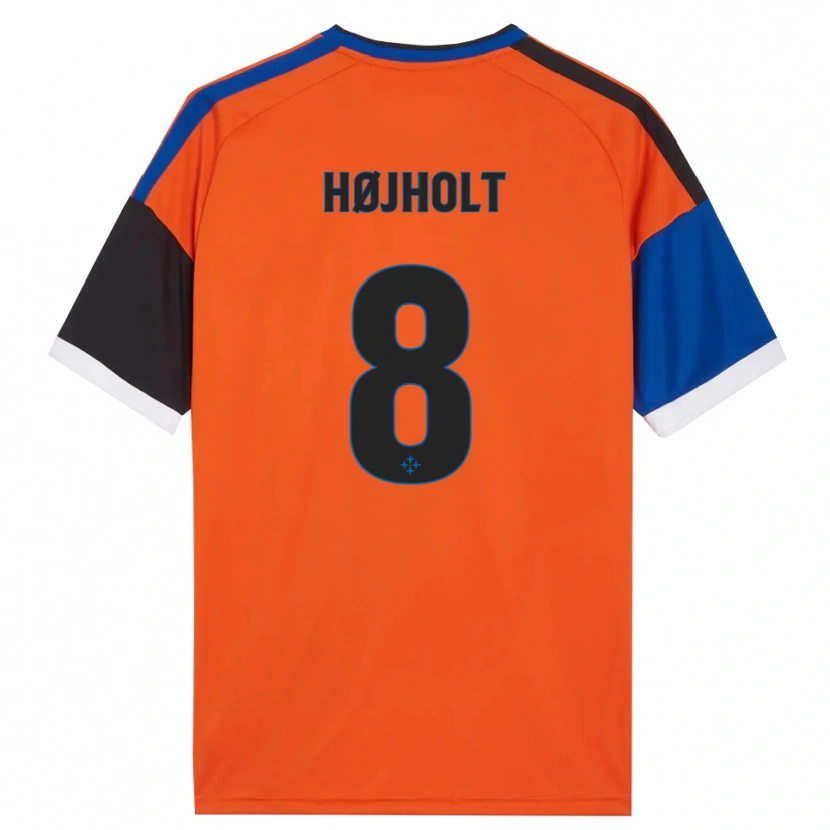 Danxen Kvinder Malthe Højholt #8 Orange Blå Sort Hvid Udebane Spillertrøjer 2026/27 Trøje T-Shirt