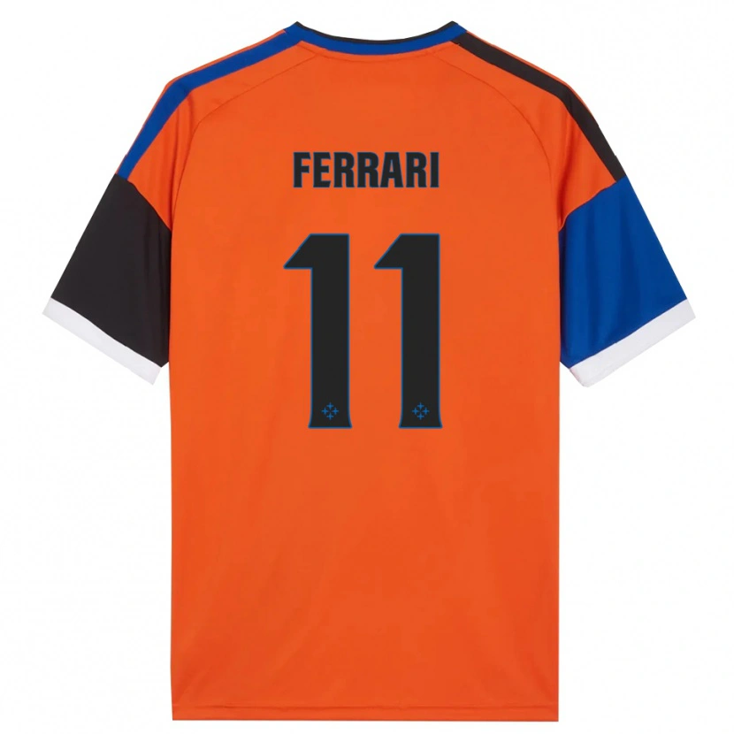 Danxen Kvinder Tommaso Ferrari #11 Orange Blå Sort Hvid Udebane Spillertrøjer 2026/27 Trøje T-Shirt