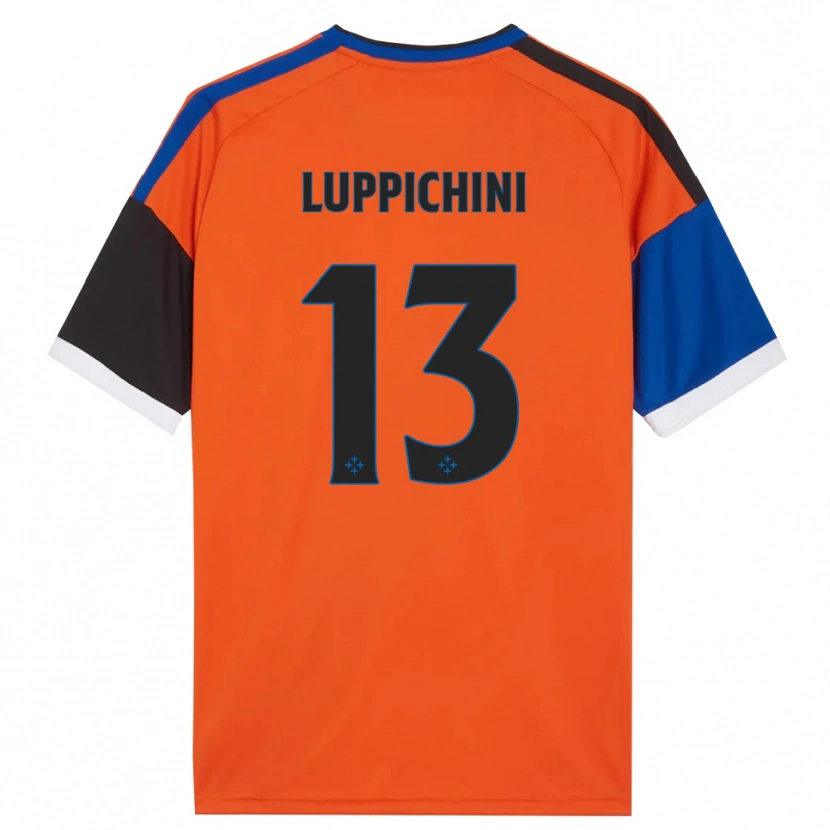Danxen Kvinder Matteo Luppichini #13 Orange Blå Sort Hvid Udebane Spillertrøjer 2026/27 Trøje T-Shirt