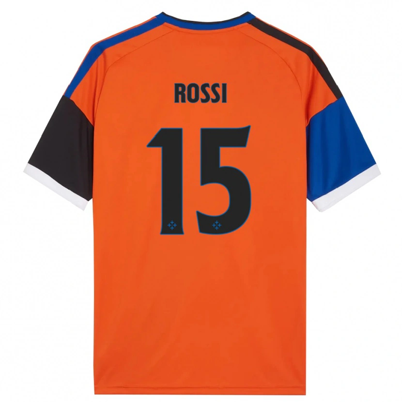 Danxen Kvinder Jacopo Rossi #15 Orange Blå Sort Hvid Udebane Spillertrøjer 2026/27 Trøje T-Shirt