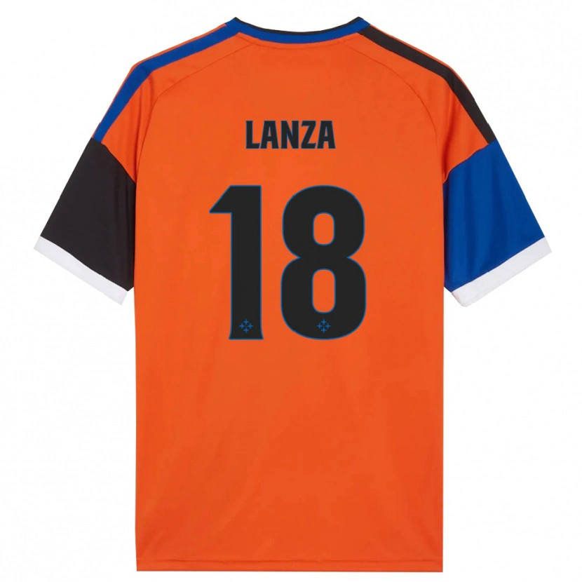Danxen Kvinder Manuel Lanza #18 Orange Blå Sort Hvid Udebane Spillertrøjer 2026/27 Trøje T-Shirt