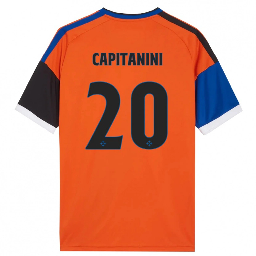 Danxen Kvinder Diego Capitanini #20 Orange Blå Sort Hvid Udebane Spillertrøjer 2026/27 Trøje T-Shirt