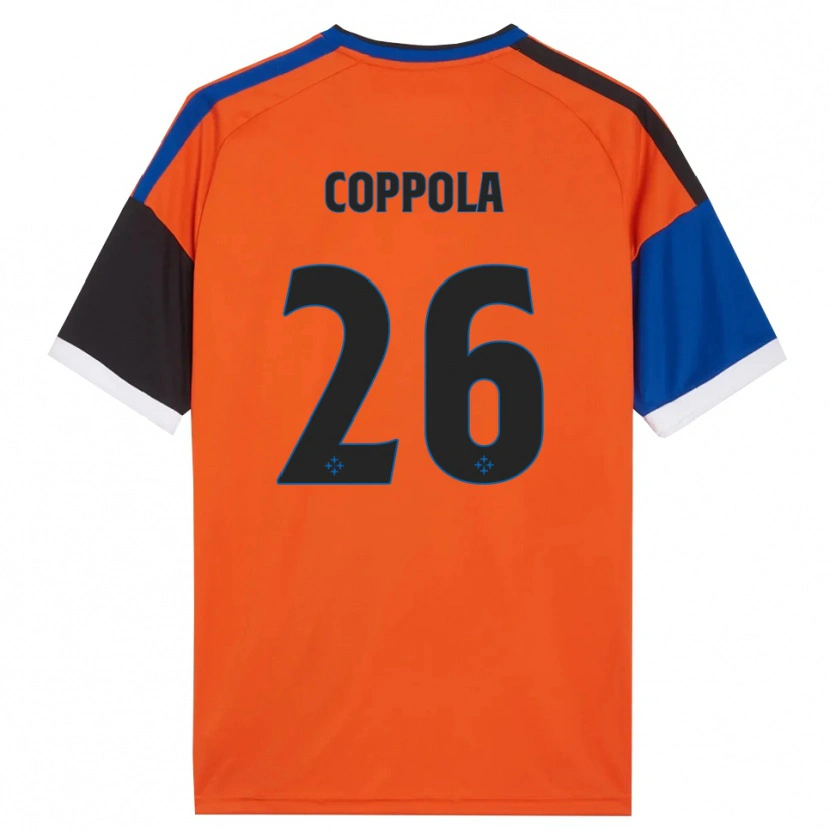 Danxen Kvinder Francesco Coppola #26 Orange Blå Sort Hvid Udebane Spillertrøjer 2026/27 Trøje T-Shirt