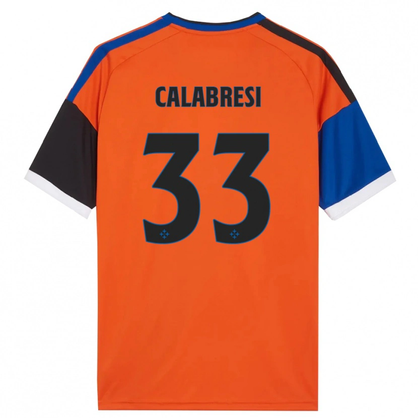 Danxen Kvinder Arturo Calabresi #33 Orange Blå Sort Hvid Udebane Spillertrøjer 2026/27 Trøje T-Shirt