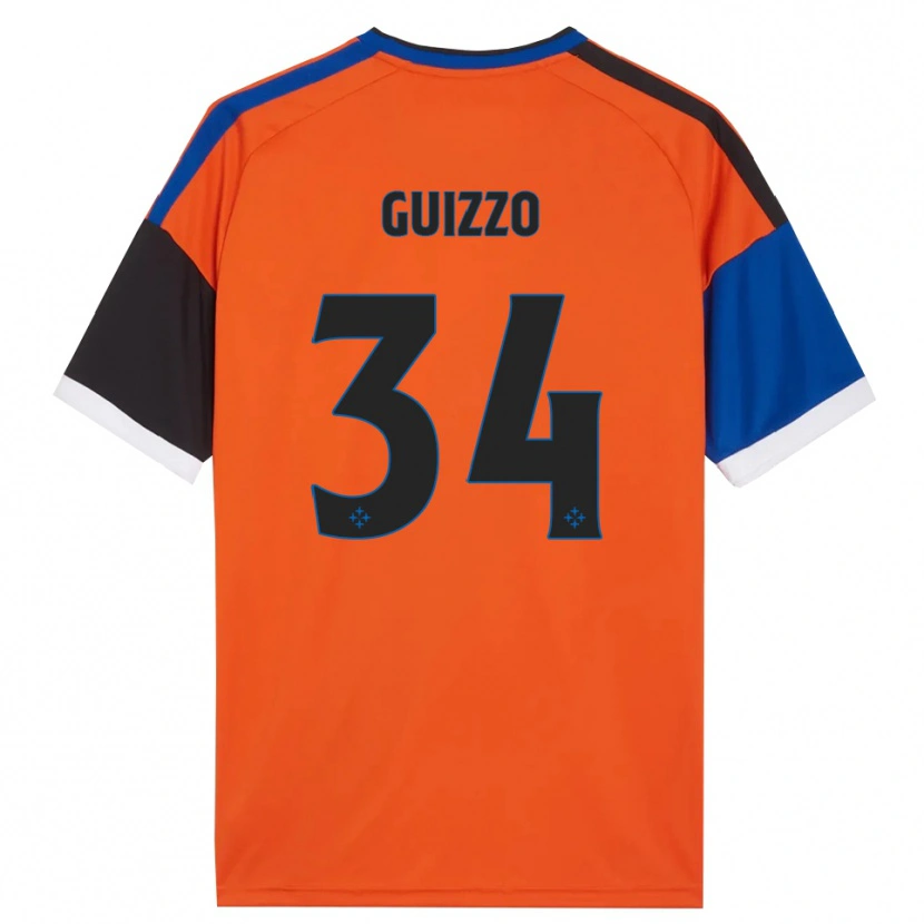 Danxen Kvinder Tommaso Guizzo #34 Orange Blå Sort Hvid Udebane Spillertrøjer 2026/27 Trøje T-Shirt