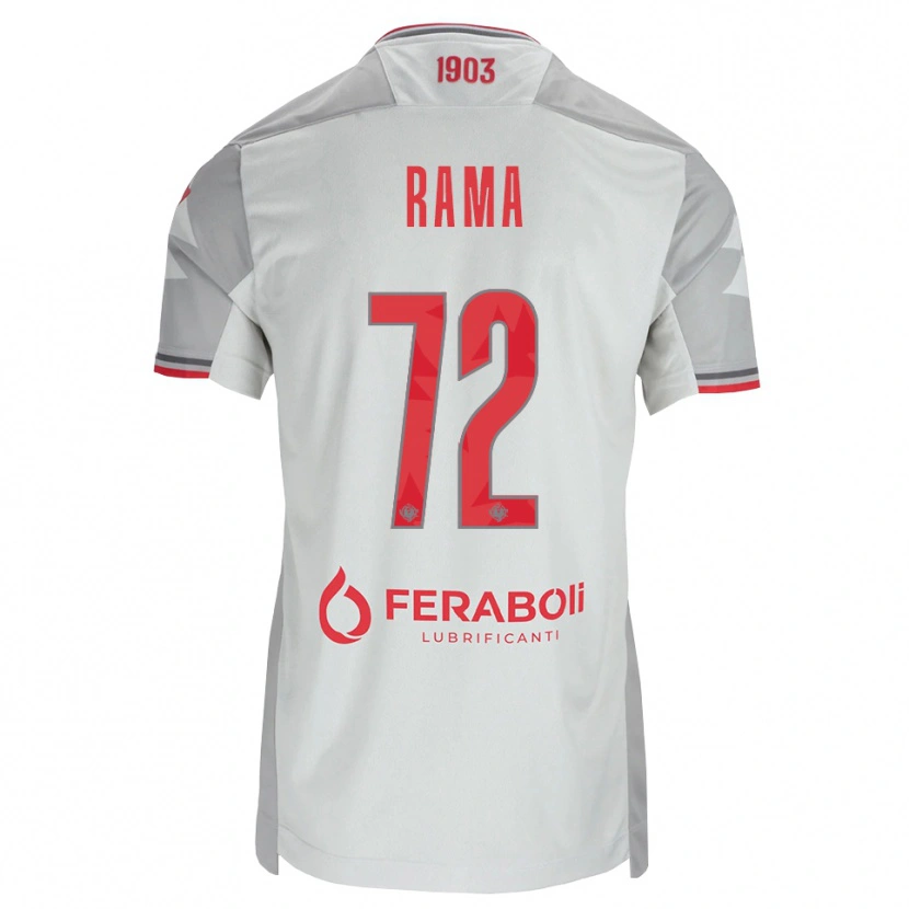 Danxen Kvinder Alex Rama #72 Grå Hvid Rød Udebane Spillertrøjer 2026/27 Trøje T-Shirt