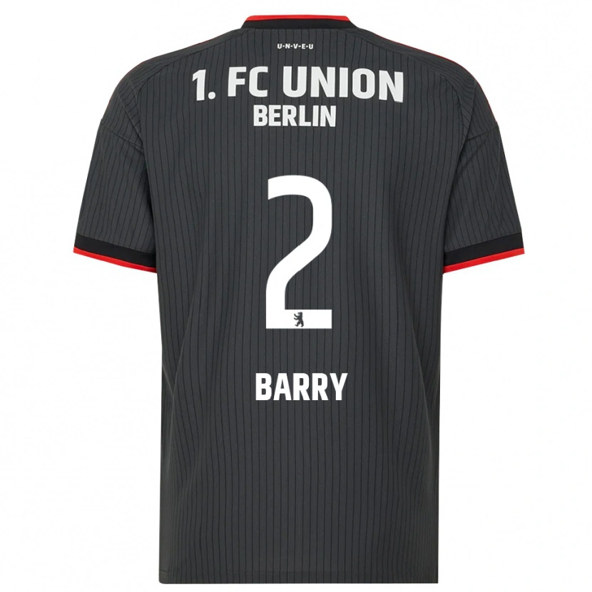 Danxen Kvinder Sadou Barry #2 Sort Hvid Rød Udebane Spillertrøjer 2026/27 Trøje T-Shirt