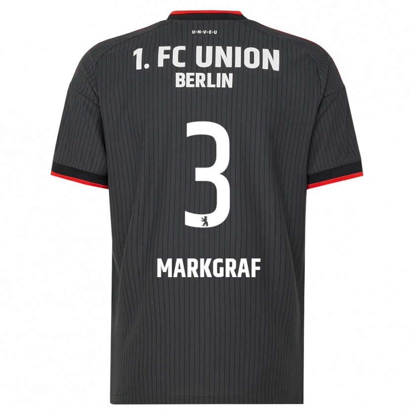 Danxen Kvinder Andrik Markgraf #3 Sort Hvid Rød Udebane Spillertrøjer 2026/27 Trøje T-Shirt