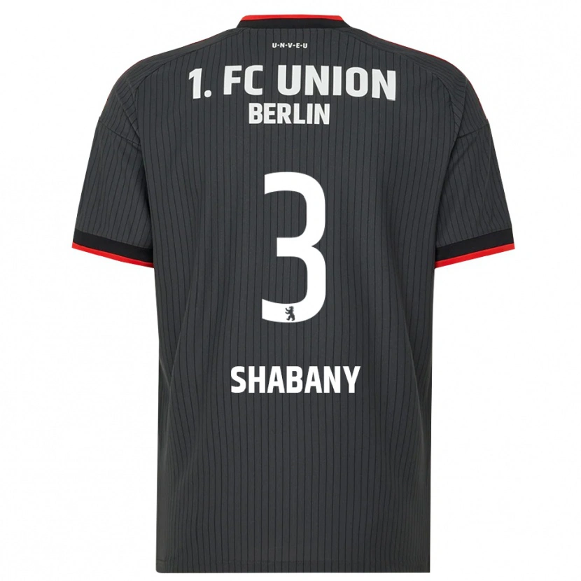 Danxen Kvinder Alec Shabany #3 Sort Hvid Rød Udebane Spillertrøjer 2026/27 Trøje T-Shirt