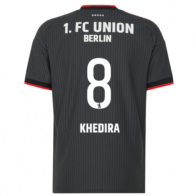 Danxen Kvinder Rani Khedira #8 Sort Hvid Rød Udebane Spillertrøjer 2026/27 Trøje T-Shirt