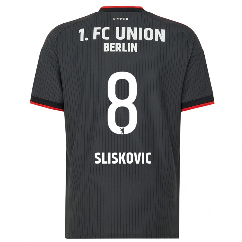 Danxen Kvinder Duje Sliskovic #8 Sort Hvid Rød Udebane Spillertrøjer 2026/27 Trøje T-Shirt