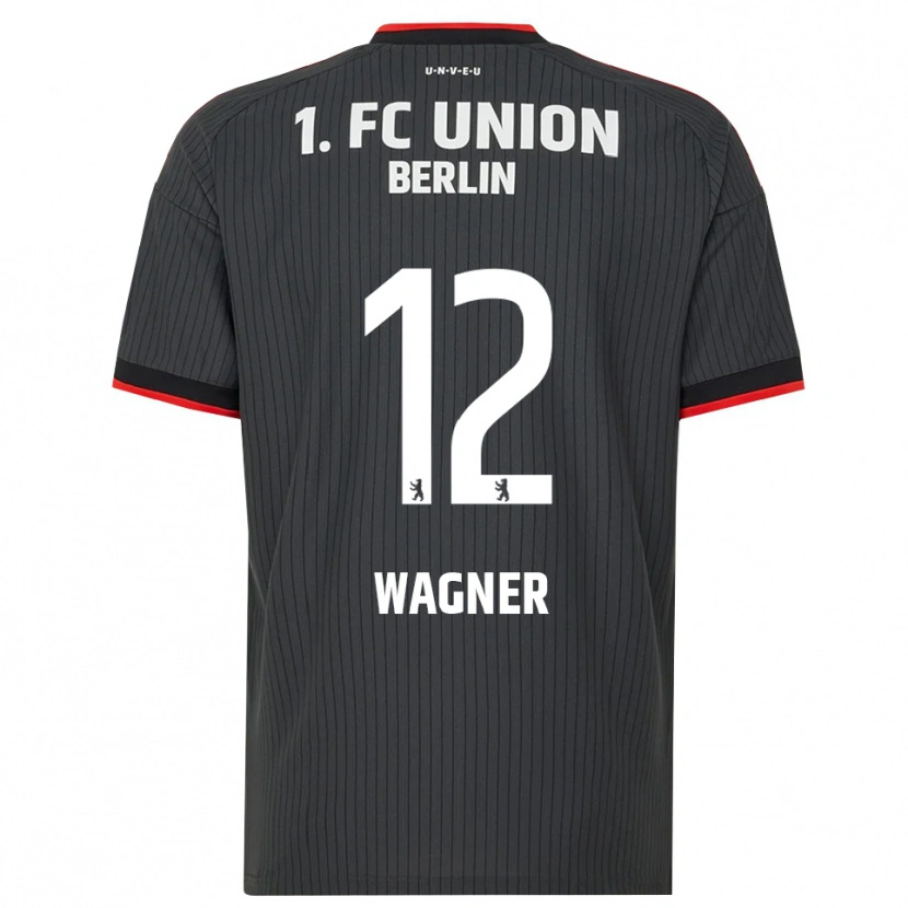 Danxen Kvinder Melanie Wagner #12 Sort Hvid Rød Udebane Spillertrøjer 2026/27 Trøje T-Shirt