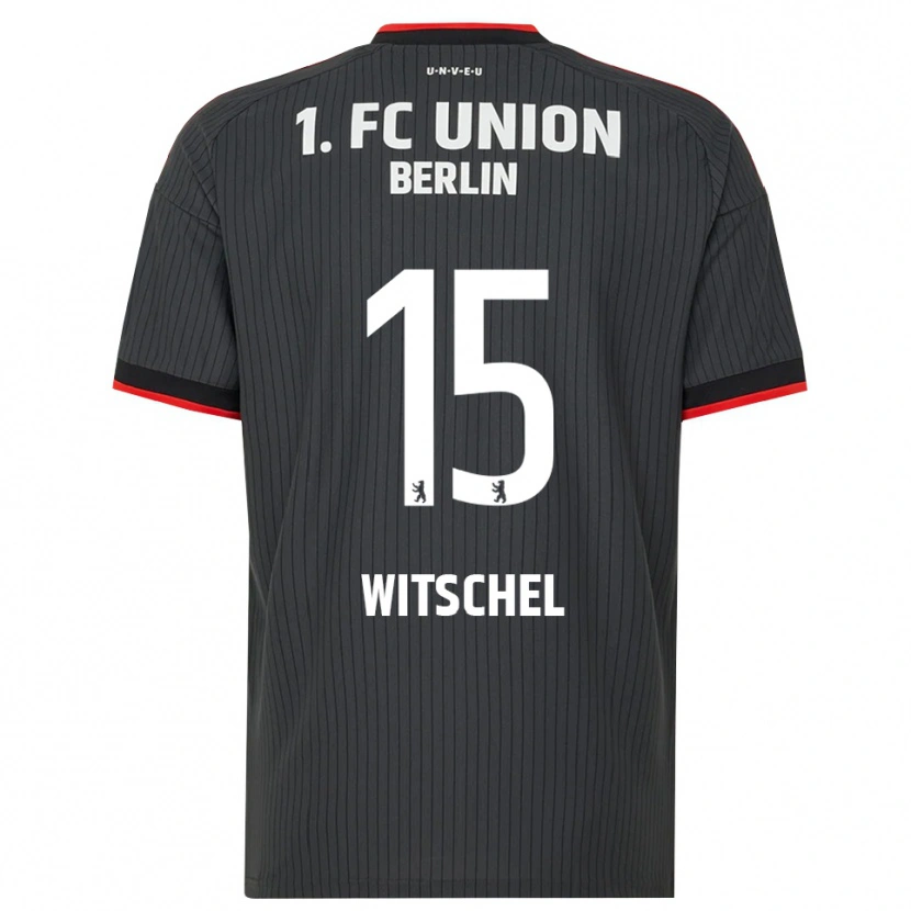 Danxen Kvinder Maxim Witschel #15 Sort Hvid Rød Udebane Spillertrøjer 2026/27 Trøje T-Shirt
