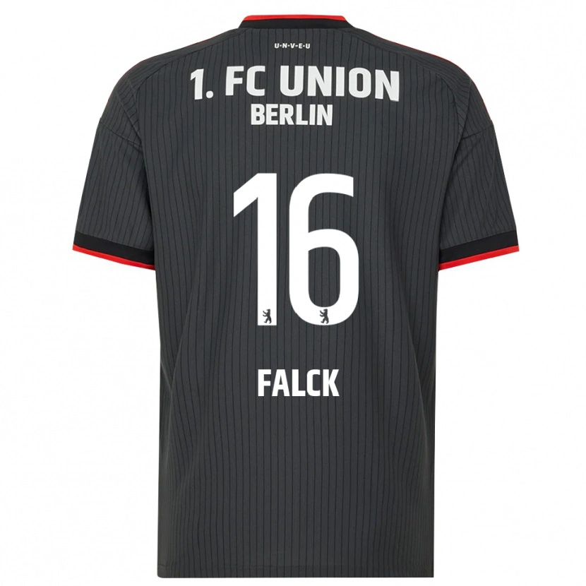Danxen Kvinder Johan Falck #16 Sort Hvid Rød Udebane Spillertrøjer 2026/27 Trøje T-Shirt